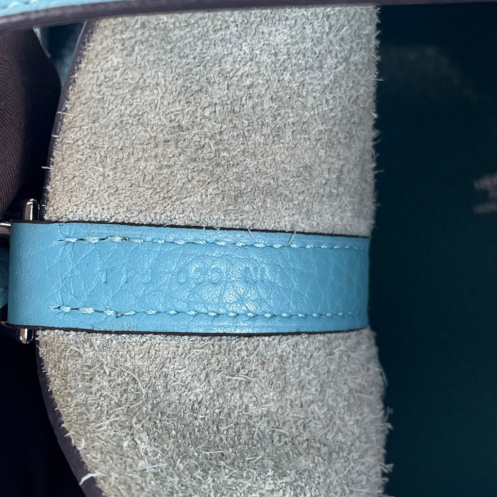 Hermès Picotin Lock 23 Clemence Leather Tote Bag Blue Paon