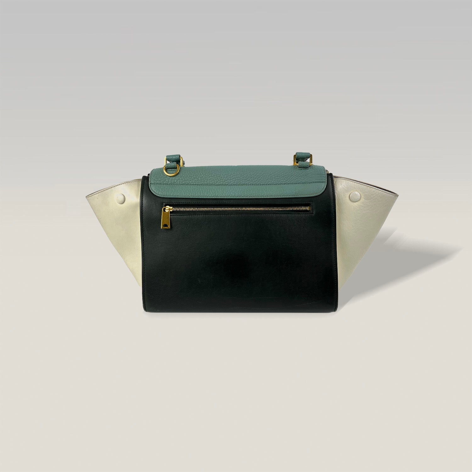 Céline Trapeze Borsa a Mano Multicolore – Pelle Martellata (Taglia Media)