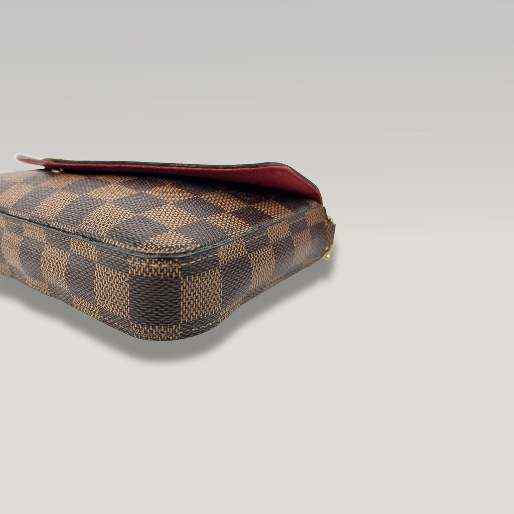 Louis Vuitton Pochette Félicie Damier Ebene con Catena