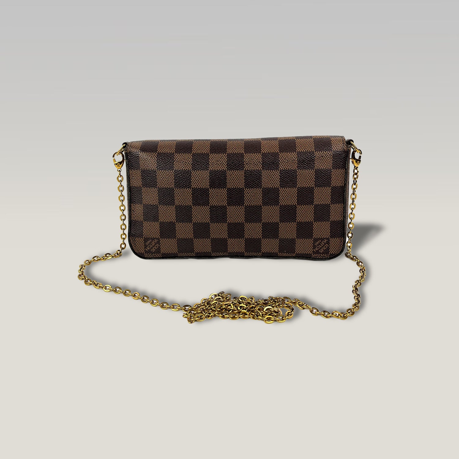 Louis Vuitton Pochette Félicie Damier Ebene con Catena