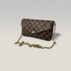 Louis Vuitton Pochette Félicie Damier Ebene con Catena