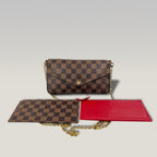 Louis Vuitton Pochette Félicie Damier Ebene con Catena