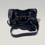 Balenciaga Giant Mini City Navy Leather Crossbody Bag