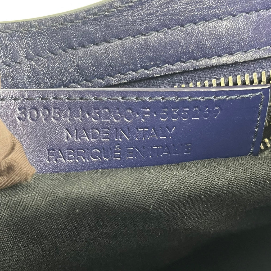 Balenciaga Giant Mini City Navy Leather Crossbody Bag