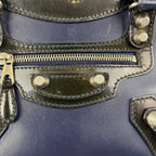 Balenciaga Giant Mini City Navy Leather Crossbody Bag