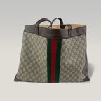 Gucci Ophidia GG Supreme Large Tote Bag Beige Ebony Canvas