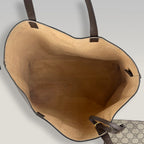 Gucci Ophidia GG Supreme Large Tote Bag Beige Ebony Canvas