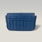 Gucci GG Marmont Super Mini Blue Leather Chain Bag
