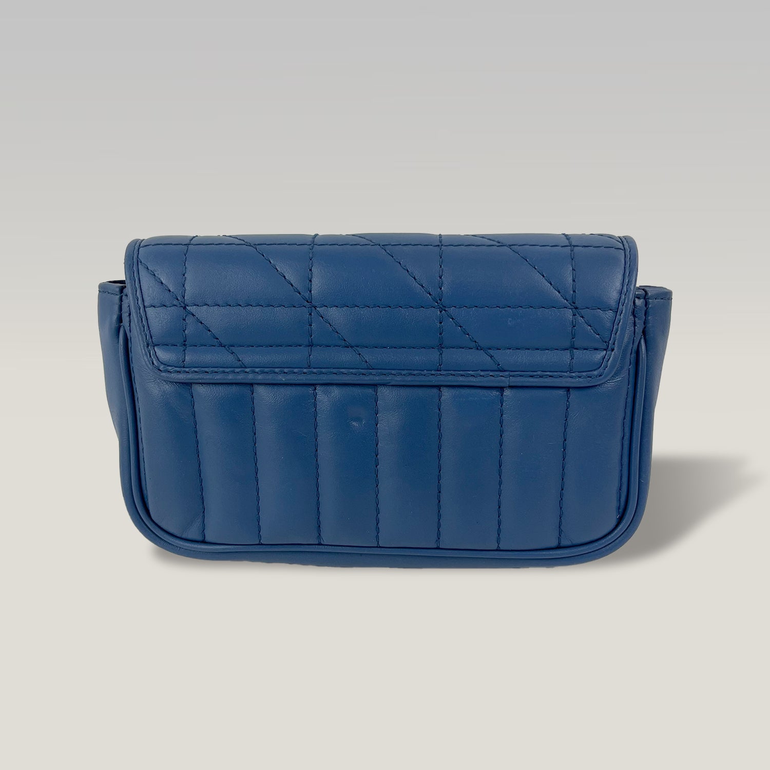 Gucci GG Marmont Super Mini Blue Leather Chain Bag