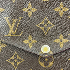 Louis Vuitton Pochette Félicie Monogram Marrone con Inserto Rosso