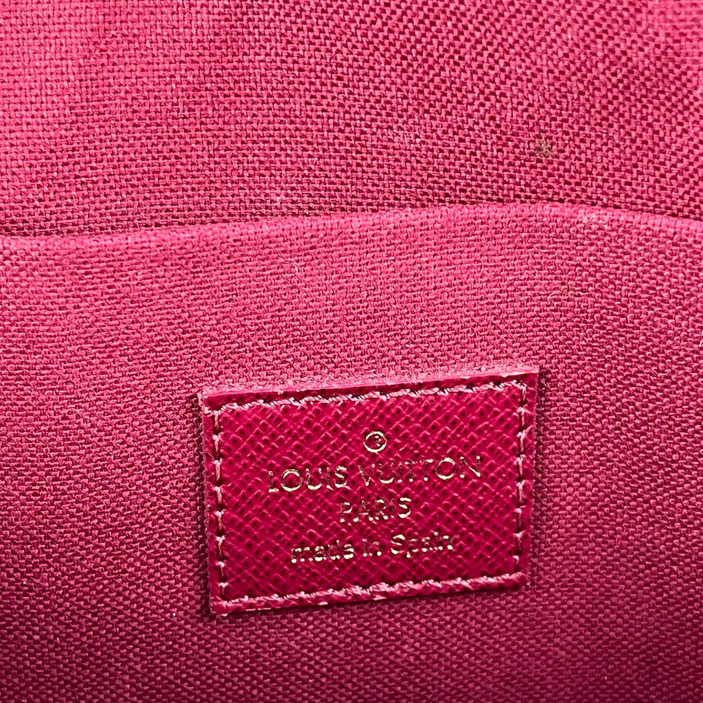 Louis Vuitton Pochette Félicie Monogram Marrone con Inserto Rosso