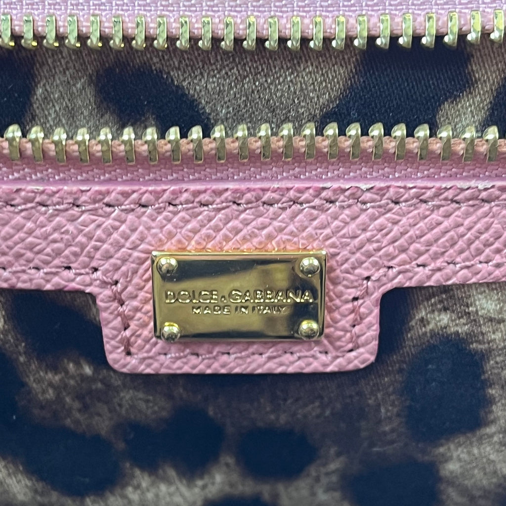 Dolce & Gabbana Sicily Borsa Media Rosa in Pelle