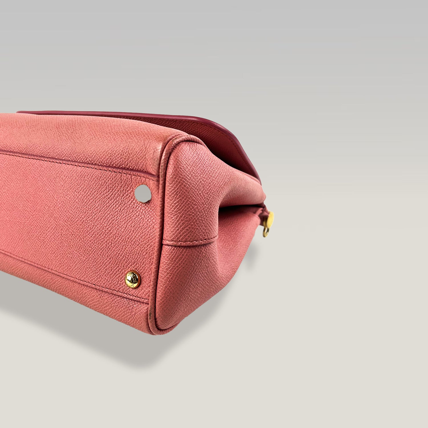 Dolce & Gabbana Sicily Borsa Media Rosa in Pelle