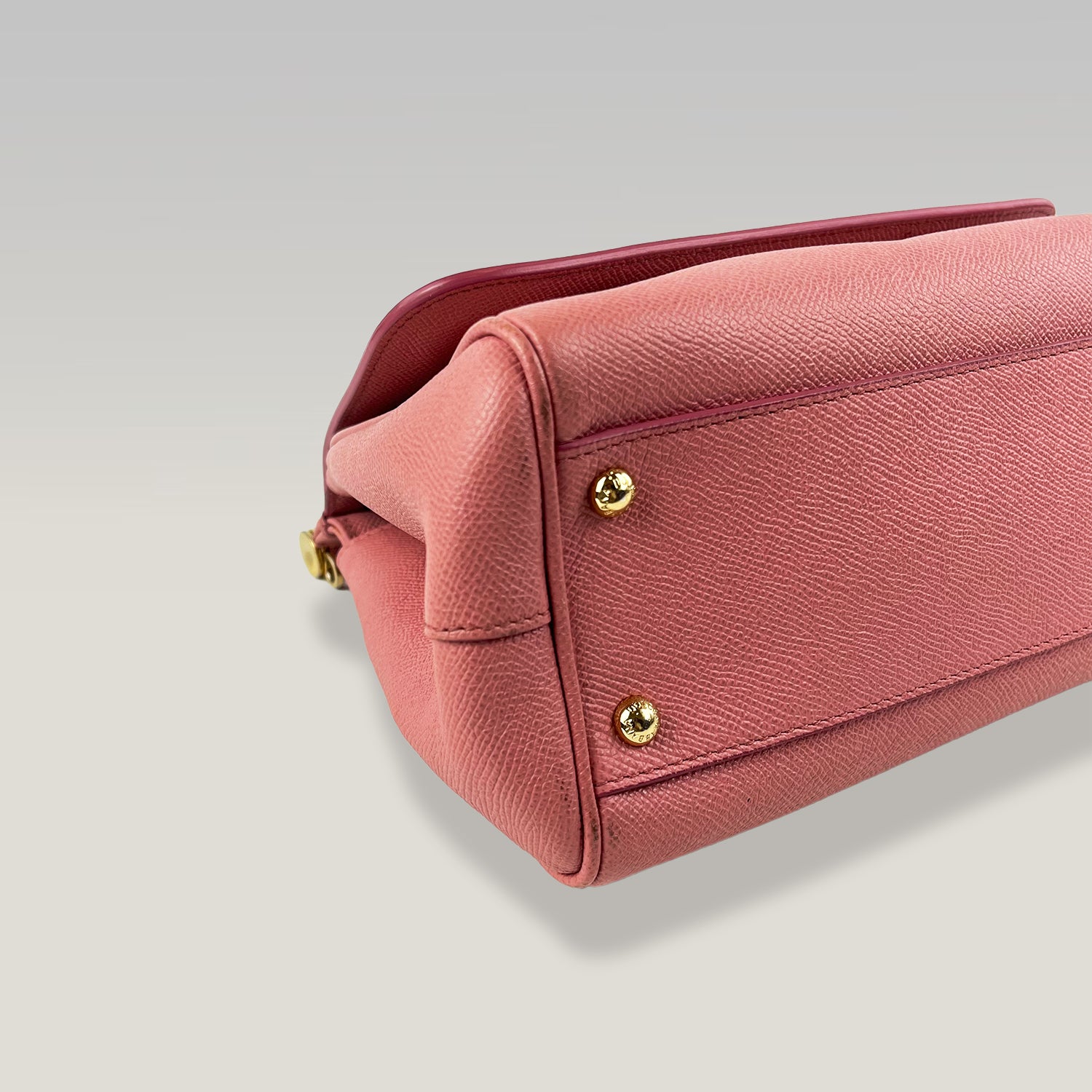 Dolce & Gabbana Sicily Borsa Media Rosa in Pelle