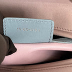 Dior Lady Dior Medium in Pelle Cannage Sfumata Nera e Azzurra con Dettagli Rosa