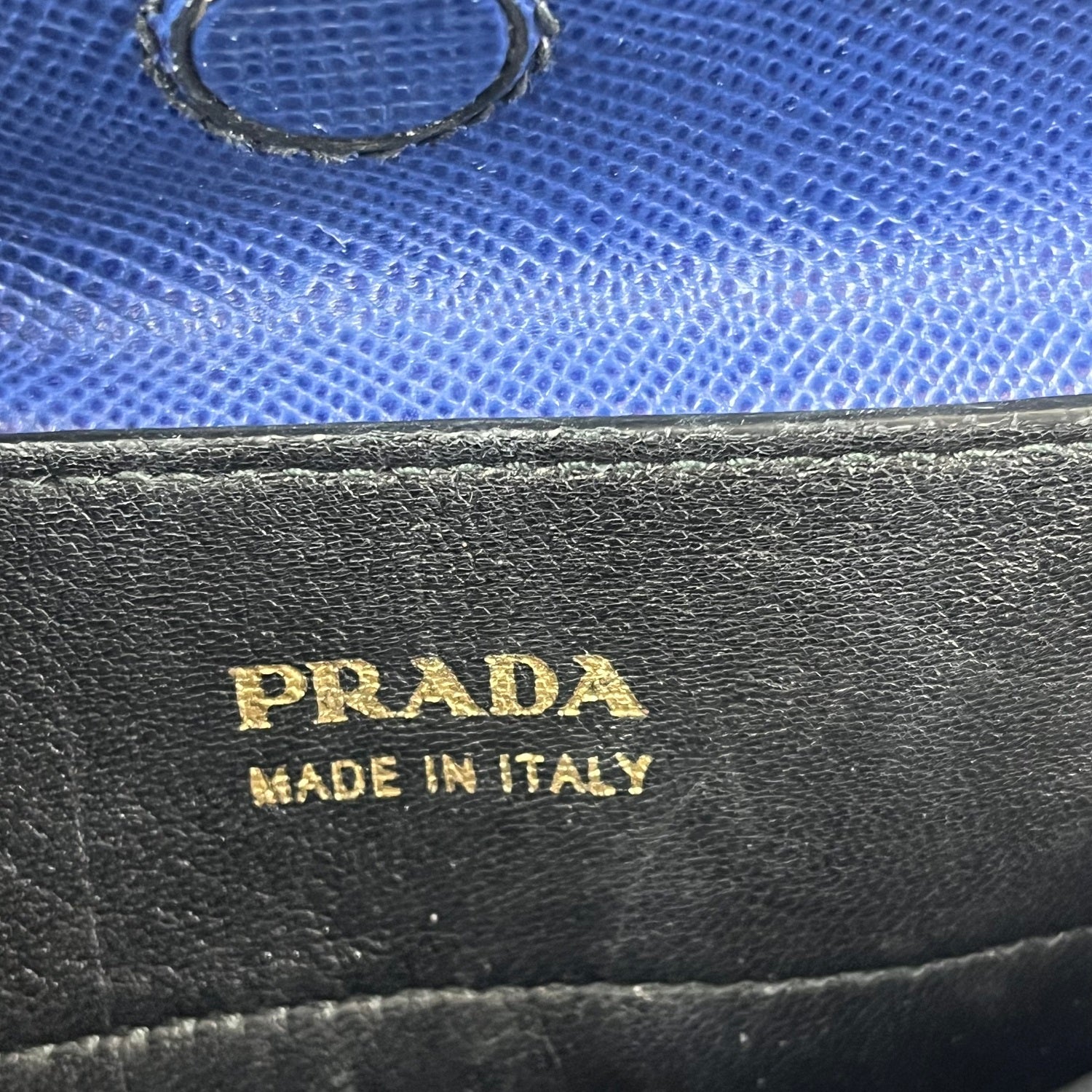 Prada Borsa Tote Grande in Pelle Saffiano Blu