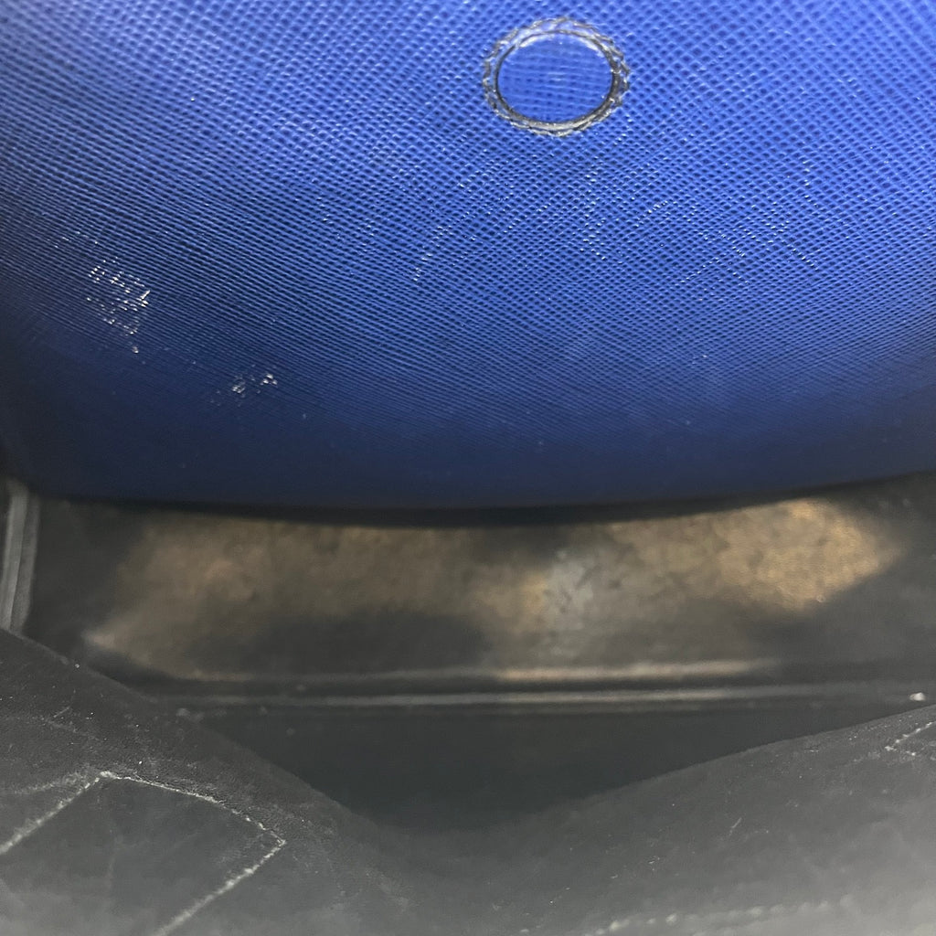 Prada Borsa Tote Grande in Pelle Saffiano Blu