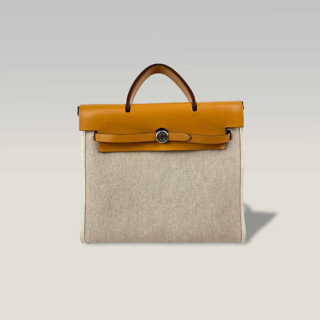 Hermès Herbag Cabas Toile Canvas and Leather 