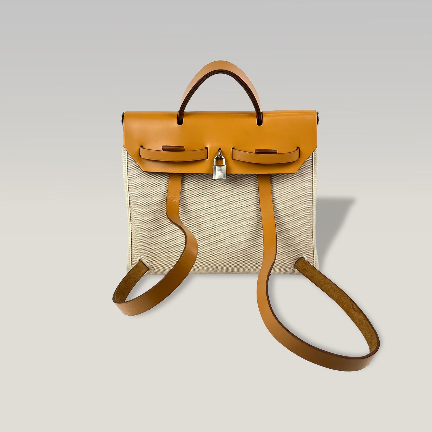 Hermès Herbag Cabas Toile Canvas and Leather 