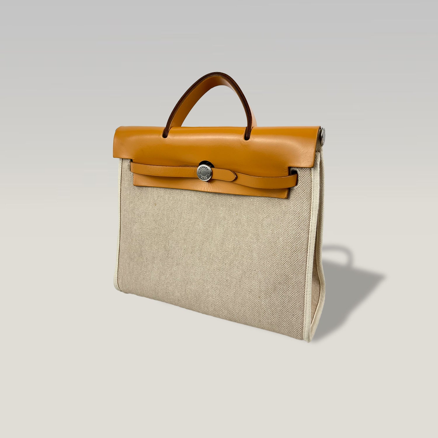 Hermès Herbag Cabas Toile Canvas and Leather 
