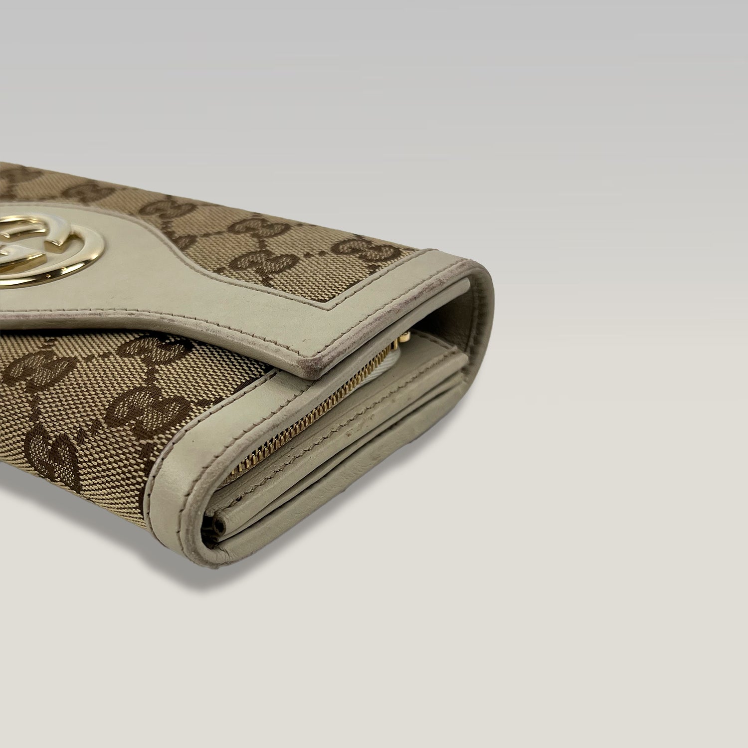 Gucci Long GG Canvas Wallet with Flap 