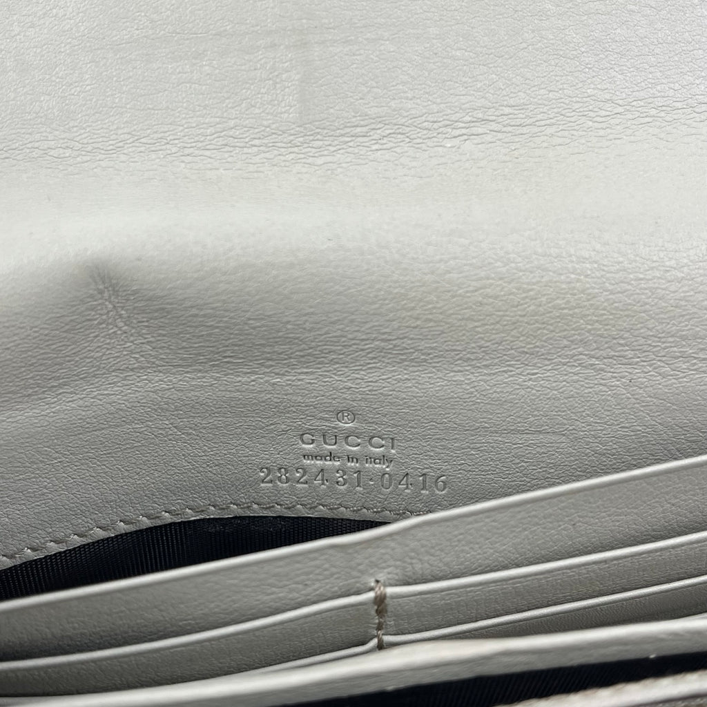 Gucci Long GG Canvas Wallet with Flap 