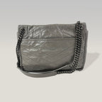 Saint Laurent Niki Medium in Pelle Vintage Grigio Elefante