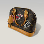 Louis Vuitton Alma BB Monogram Canvas Travel Stickers Top Handle & Crossbody Bag