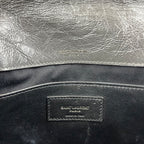 Saint Laurent Niki Small Borsa in Pelle Grigia con Catena