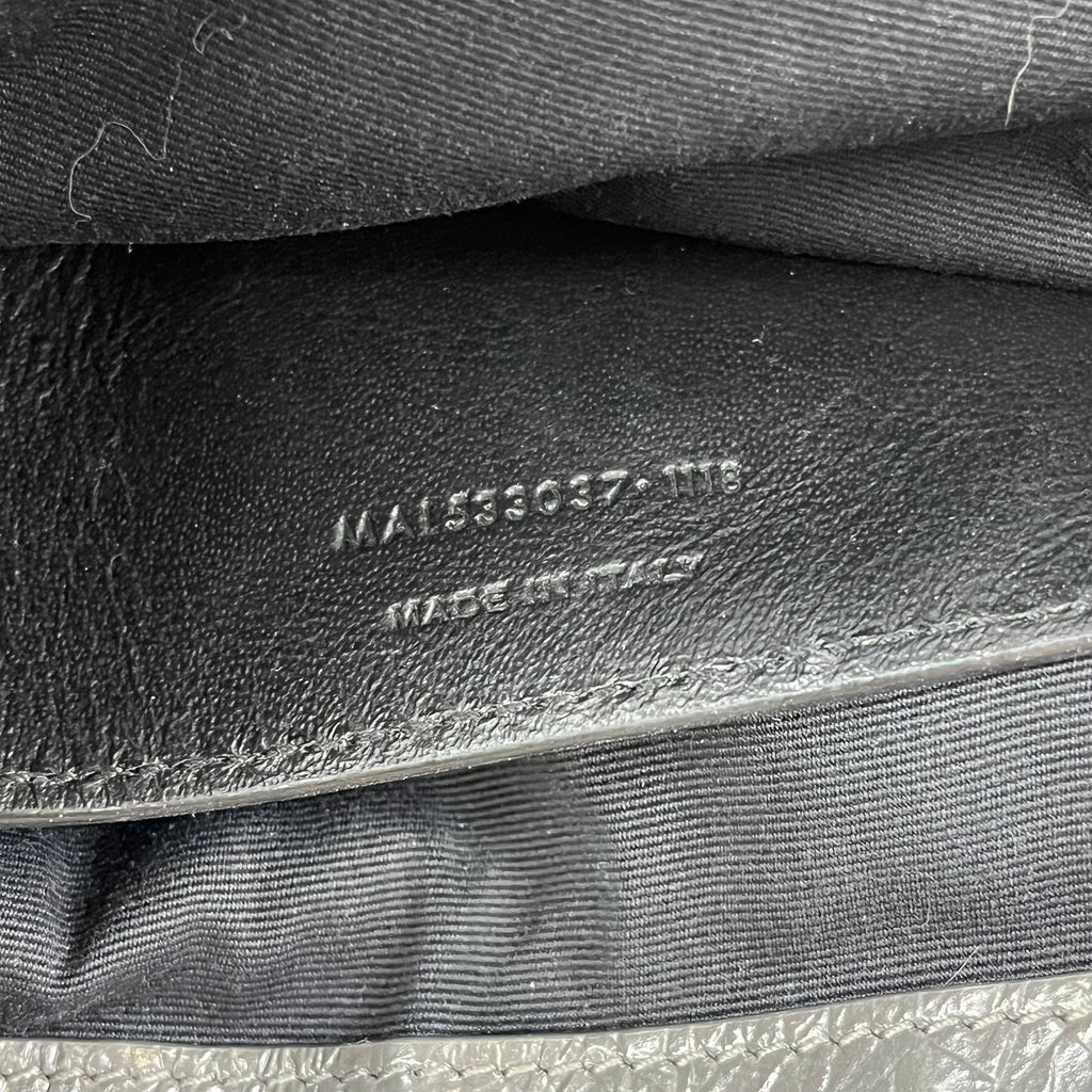 Saint Laurent Niki Small Borsa in Pelle Grigia con Catena