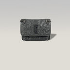 Saint Laurent Niki Small Borsa in Pelle Grigia con Catena
