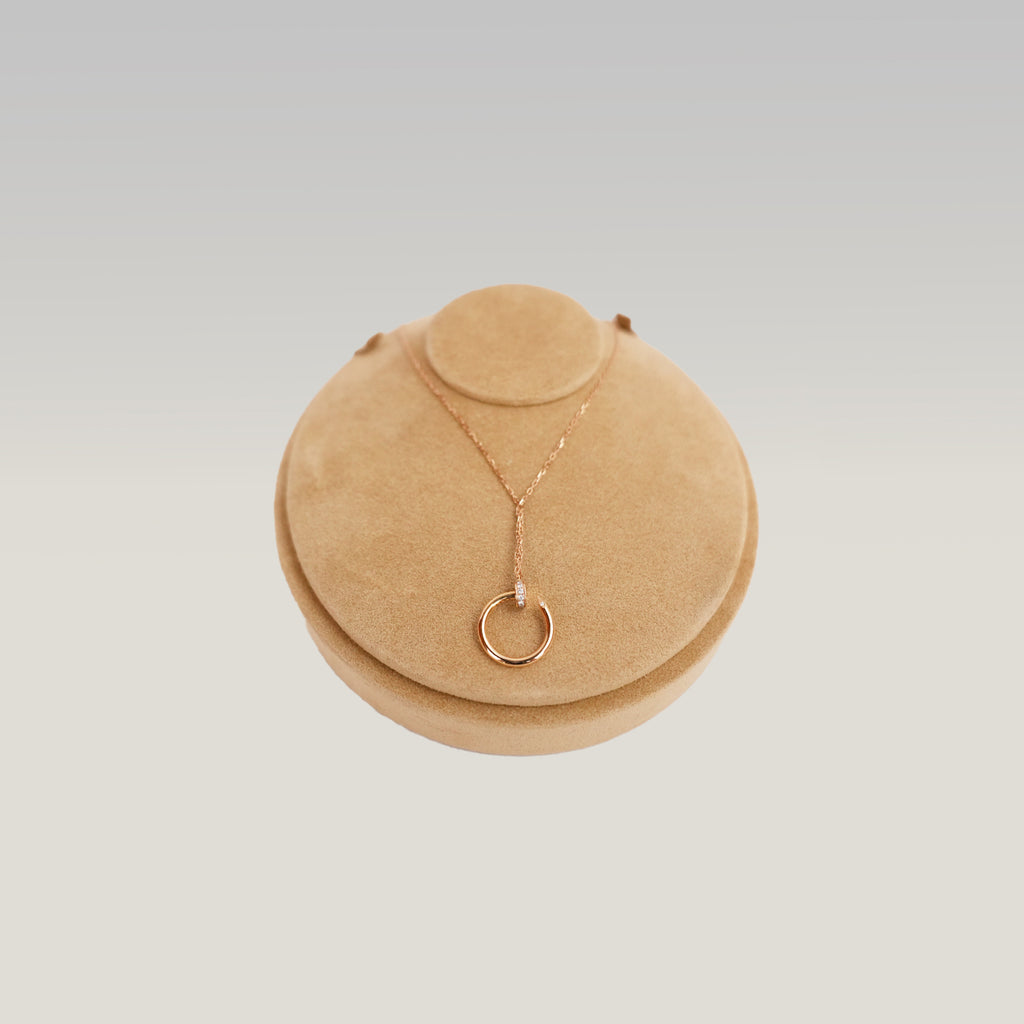 Cartier Juste un Clou Collana con Pendente in Oro Rosa 18K e Diamanti