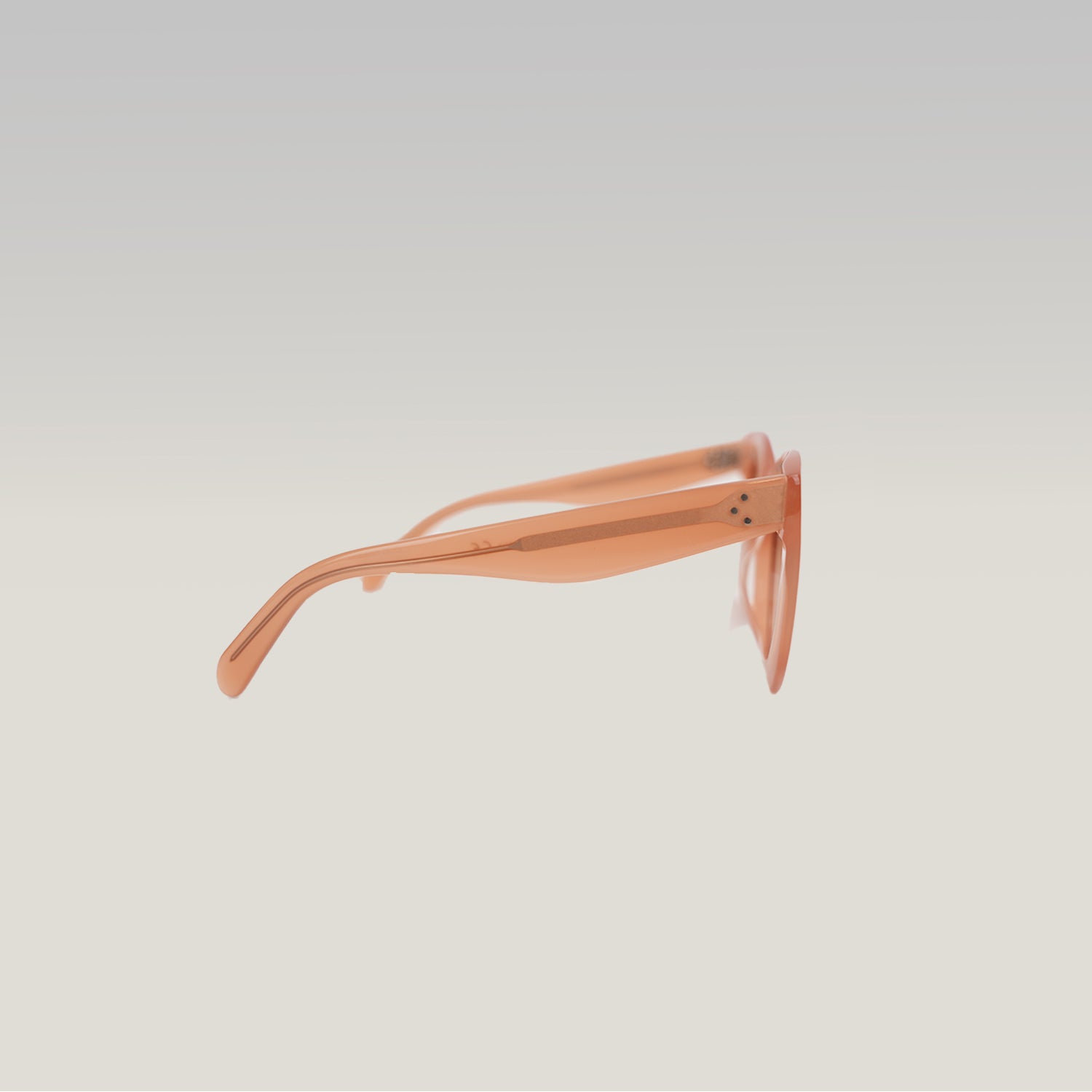 Celine Oversized Round Peach Sunglasses in Translucent Pink Acetate