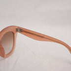 Celine Oversized Round Peach Sunglasses in Translucent Pink Acetate