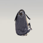 Chanel Filigree Backpack Small Blu in Pelle Caviar Trapuntata con Maxi Logo CC