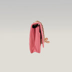 Chanel Trendy CC Wallet on Chain Rosa Chevron in Pelle di Agnello con Hardware Dorato