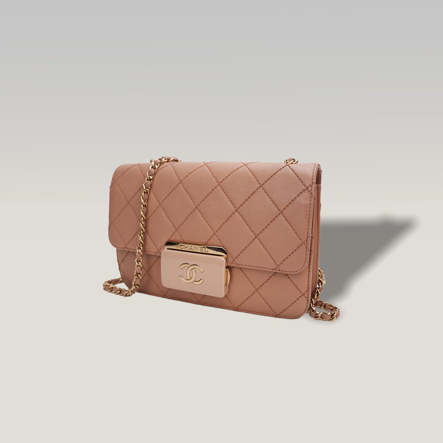 Chanel borsa a spalla Beauty Lock in pelle di agnello-Small