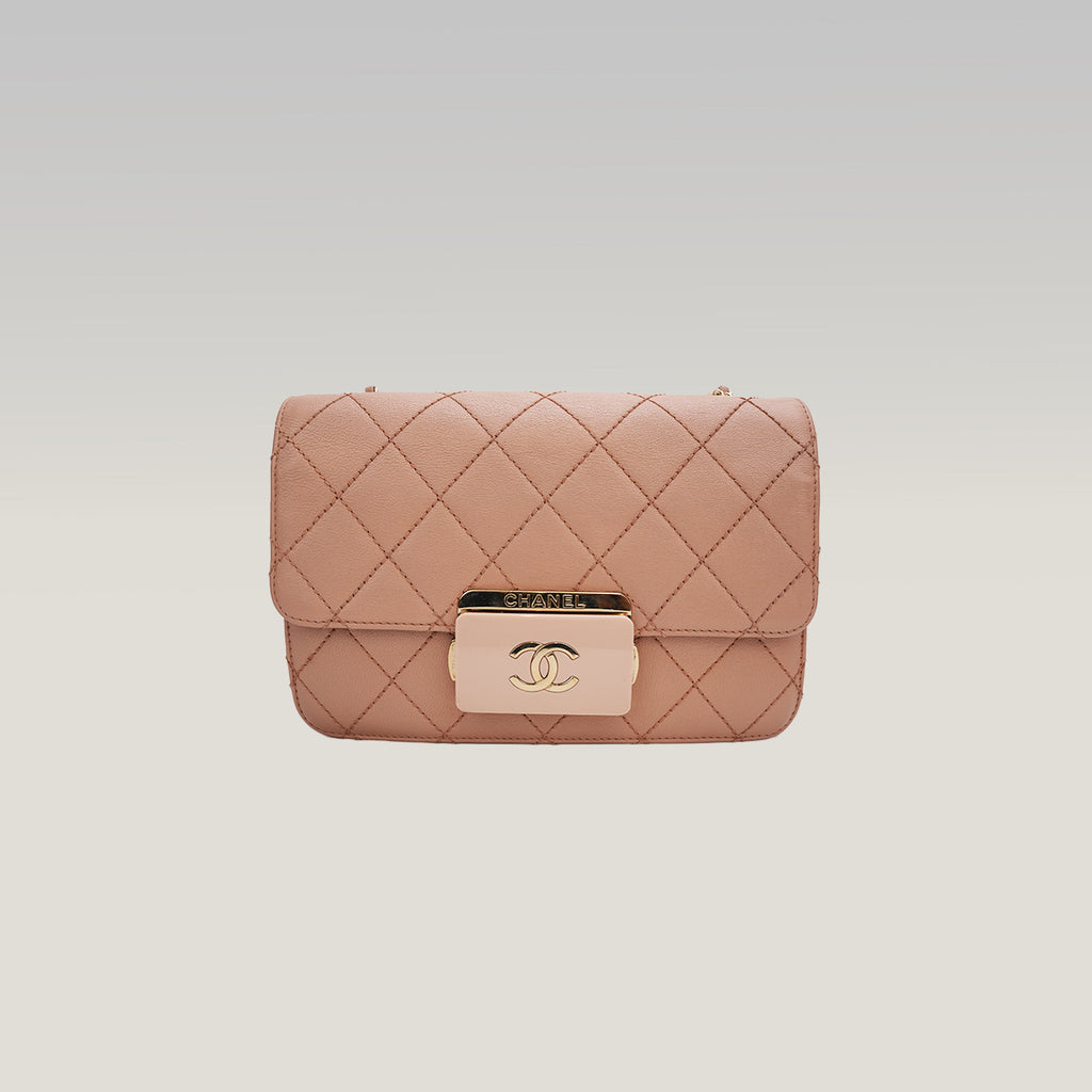 Chanel Beauty Lock Lambskin Shoulder Bag - Small 