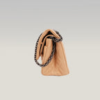 Chanel Reissue Lucky Charms Mini in Pelle di Vitello Beige con Catena e Charm