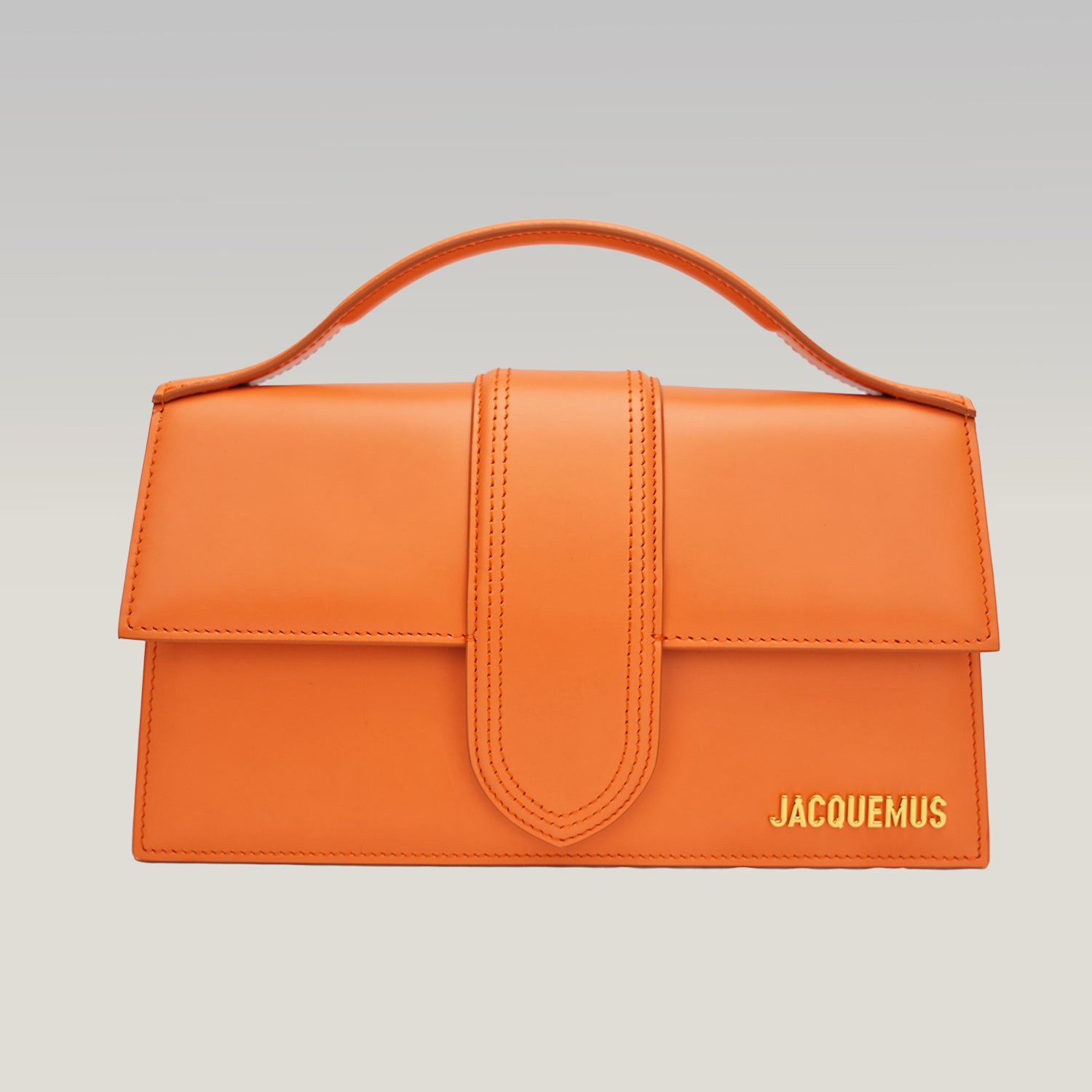 Jacquemus Le Grand Bambino Borsa in Pelle Arancione con Tracolla