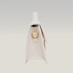 Jacquemus Le Grand Bambino borsa bianca in pelle liscia con logo dorato