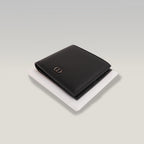 Portafoglio Dior CD Icon Bifold Nero in Pelle Martellata da Uomo