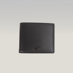 Portafoglio Dior CD Icon Bifold Nero in Pelle Martellata da Uomo