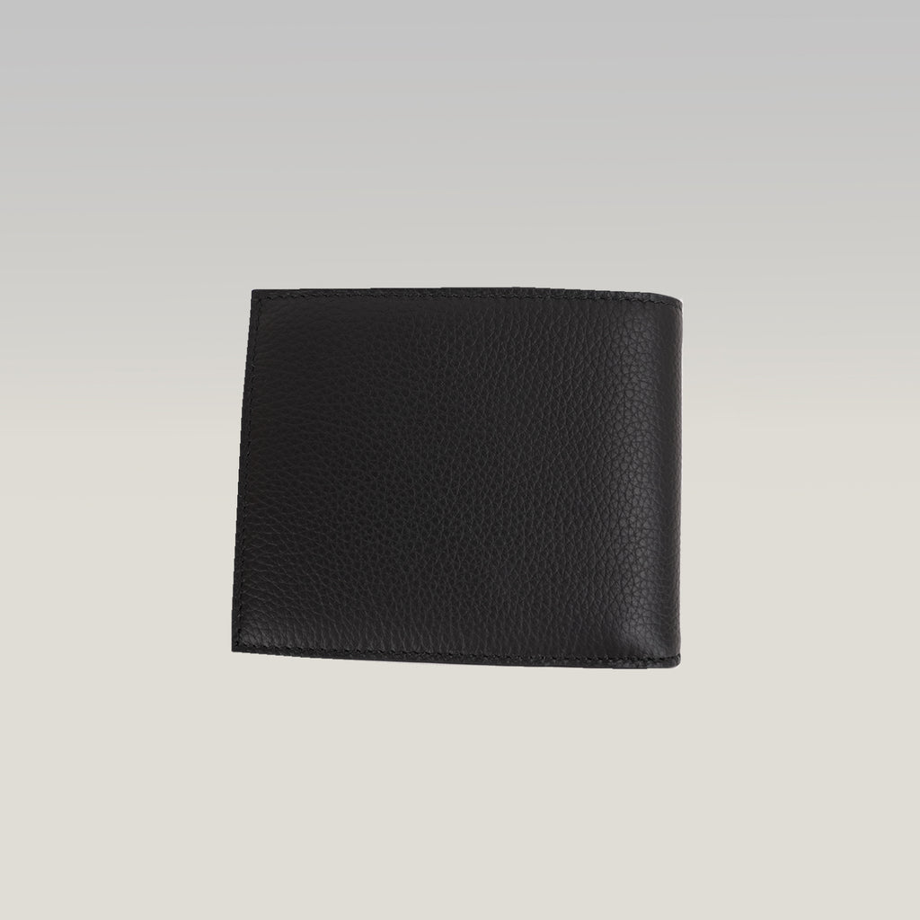 Portafoglio Dior CD Icon Bifold Nero in Pelle Martellata da Uomo