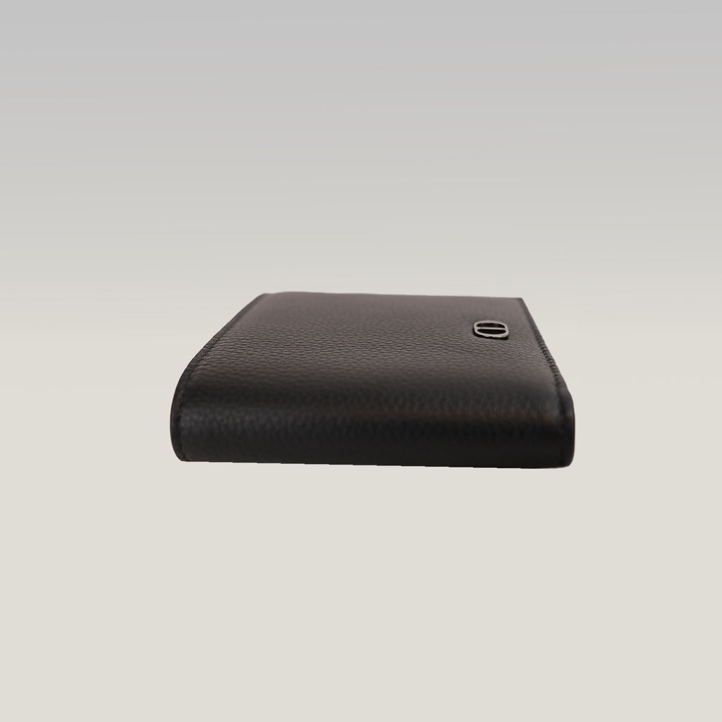 Portafoglio Dior CD Icon Bifold Nero in Pelle Martellata da Uomo
