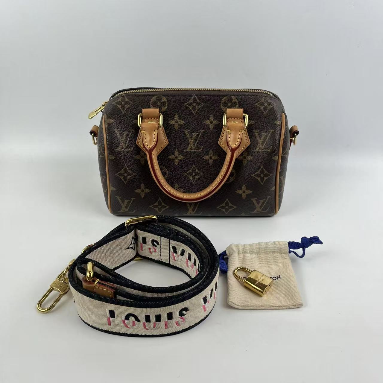 Louis Vuitton Speedy 20 Monogram con tracolla larga