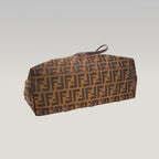 Borsa Tote Fendi Zucca FF Marrone in Tessuto Jacquard con Manici in Pelle – 36 cm