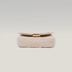 Fendi Nano Baguette Charm Grezzo Multicolor in Tela Ricamata FF con Catena