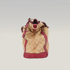 Gucci Borsa 2Way Vintage GG Monogram Beige e Rossa in Tela e Pelle