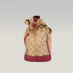 Gucci Borsa 2Way Vintage GG Monogram Beige e Rossa in Tela e Pelle